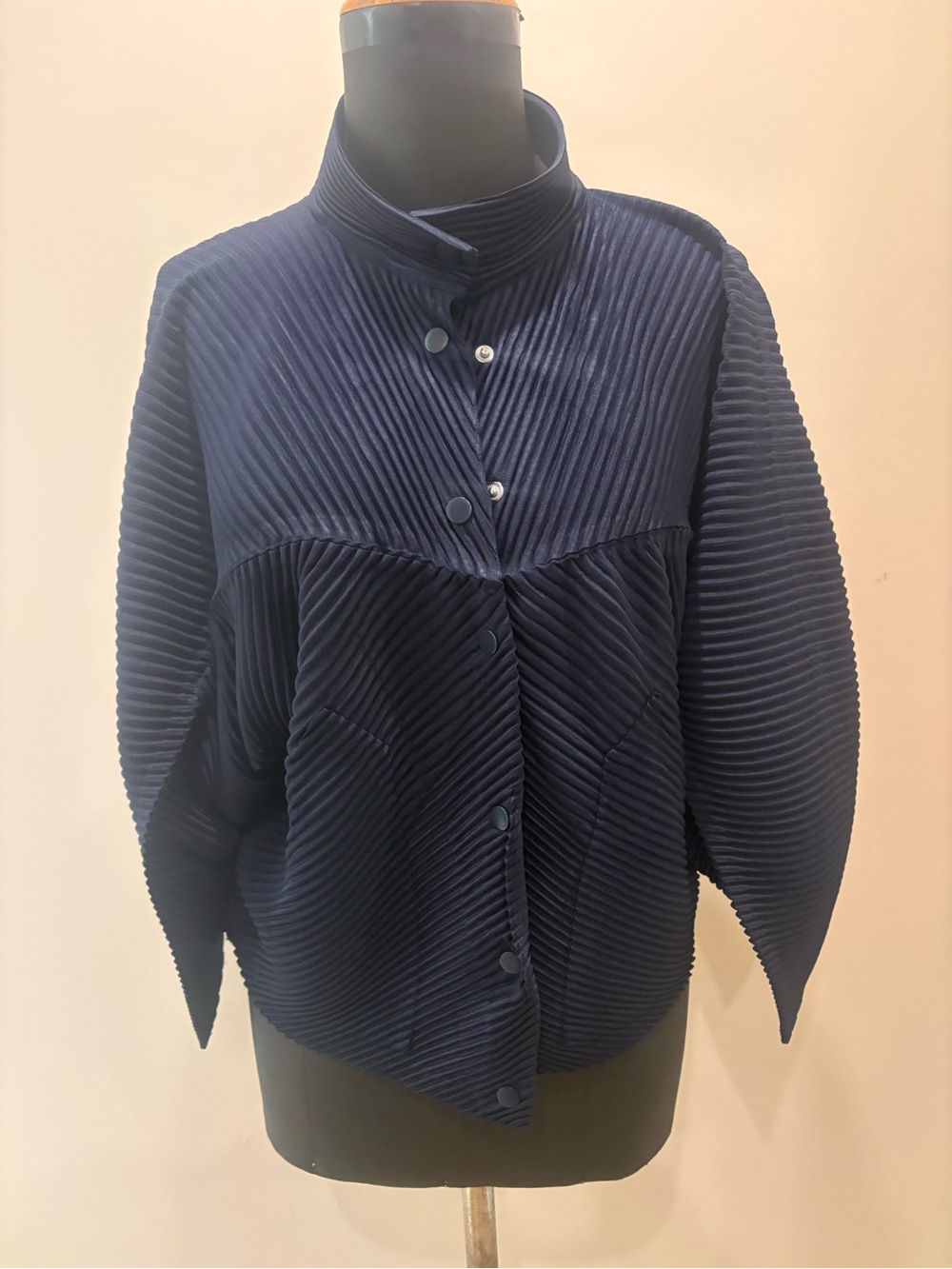 Made in Japan brand new pleated Navy Jacket